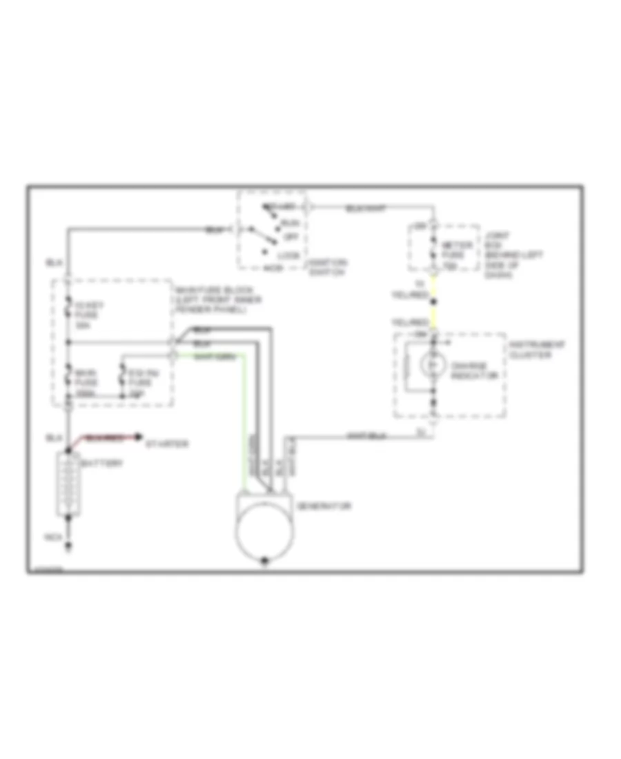 Charging Wiring Diagram for Mazda 626 ES 2001