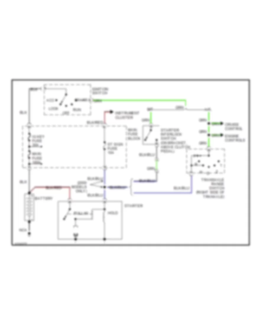 Starting Wiring Diagram for Mazda 626 ES 2001