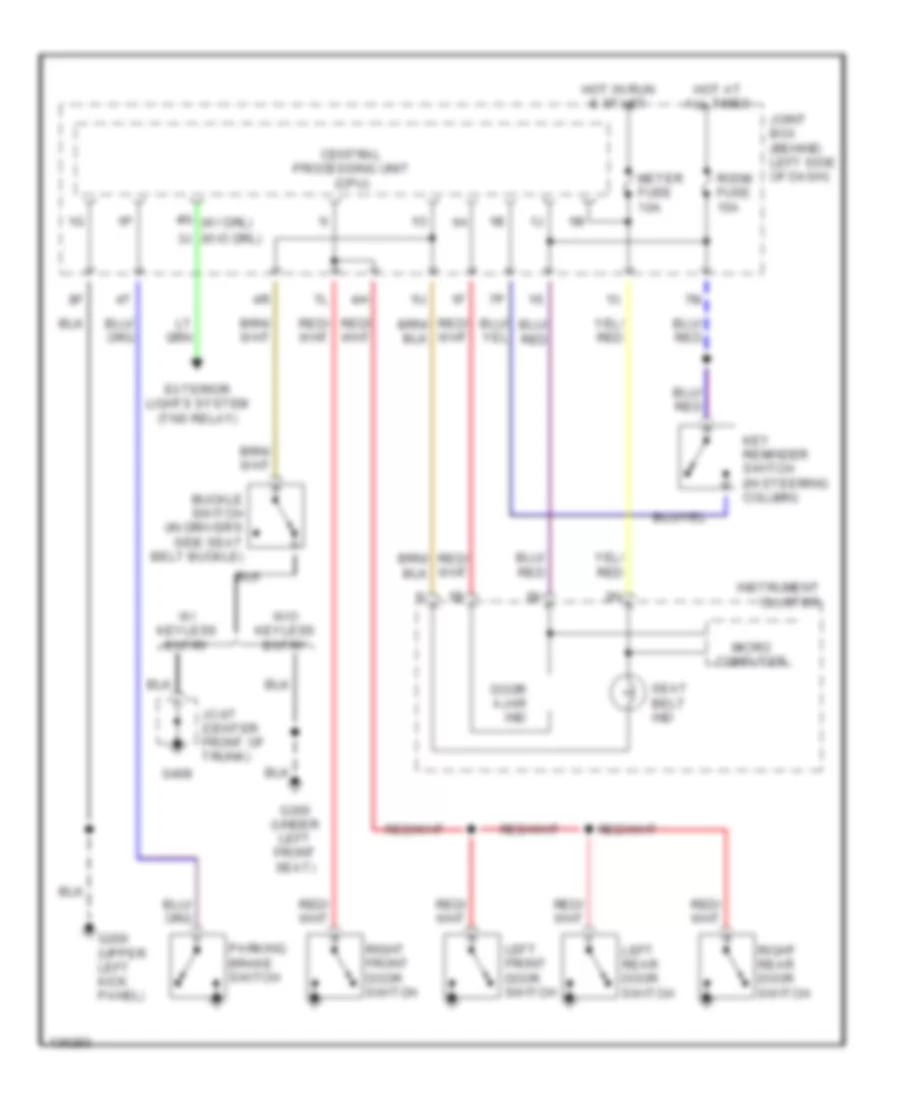 Warning System Wiring Diagrams for Mazda 626 ES 2001