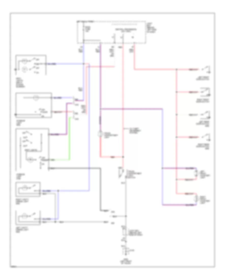 Courtesy Lamps Wiring Diagram for Mazda MX 6 LS 1997