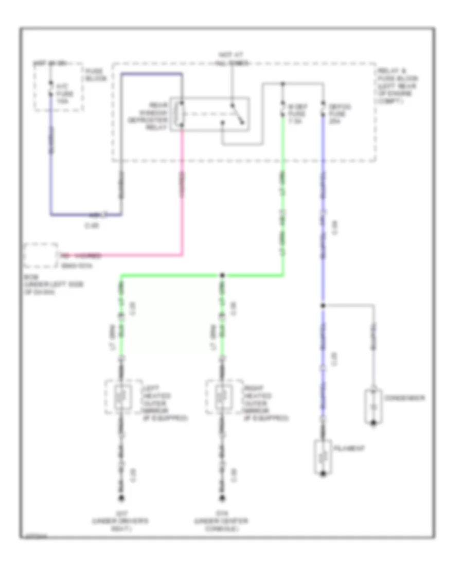 Defoggers Wiring Diagram for Mazda 5 Grand Touring 2012