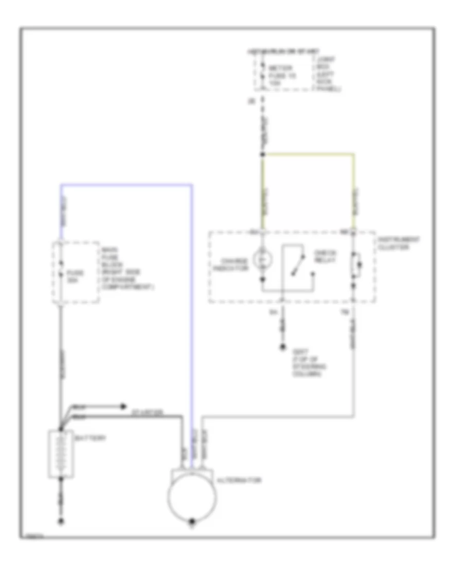 Charging Wiring Diagram for Mazda 929 S 1990