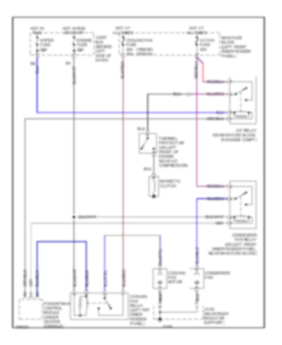Cooling Fan Wiring Diagram for Mazda 626 LX 2001