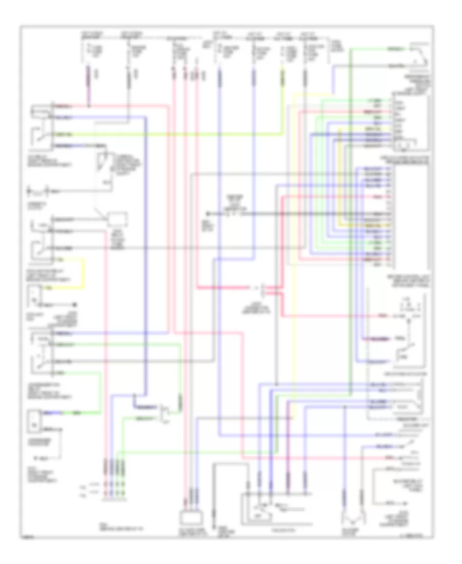 A C Wiring Diagram with Logical Mode Control for Mazda Protege DX 1997