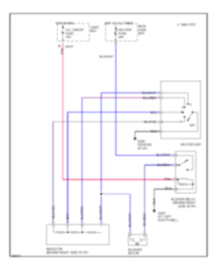 Heater Wiring Diagram for Mazda Protege DX 1997