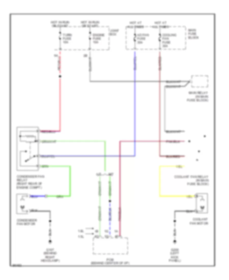 Cooling Fan Wiring Diagram for Mazda Protege DX 1997