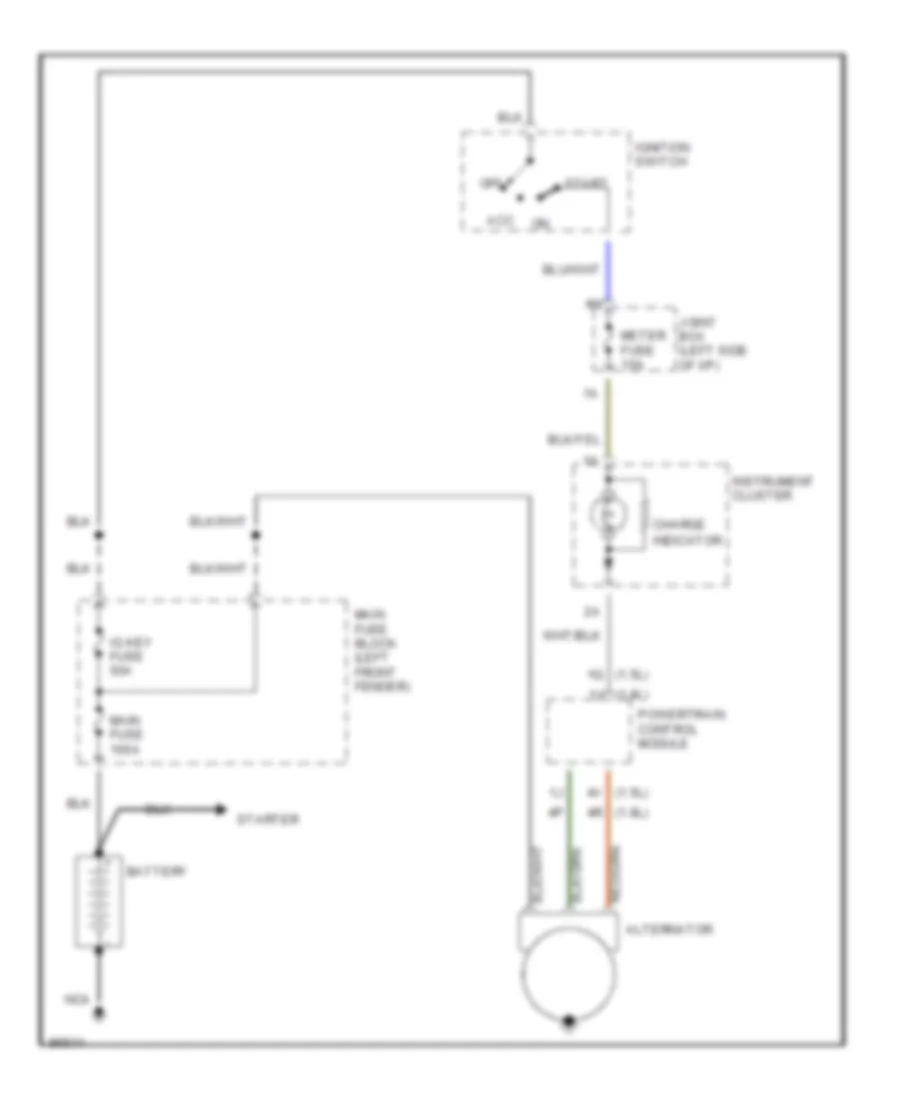 Charging Wiring Diagram for Mazda Protege DX 1997