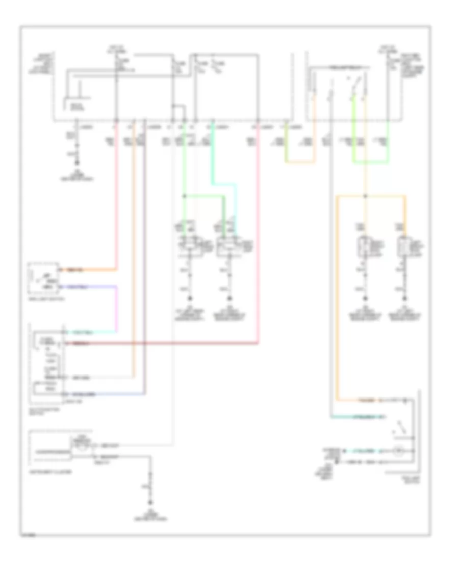 Headlights Wiring Diagram, without DRL for Mazda B2300 2005