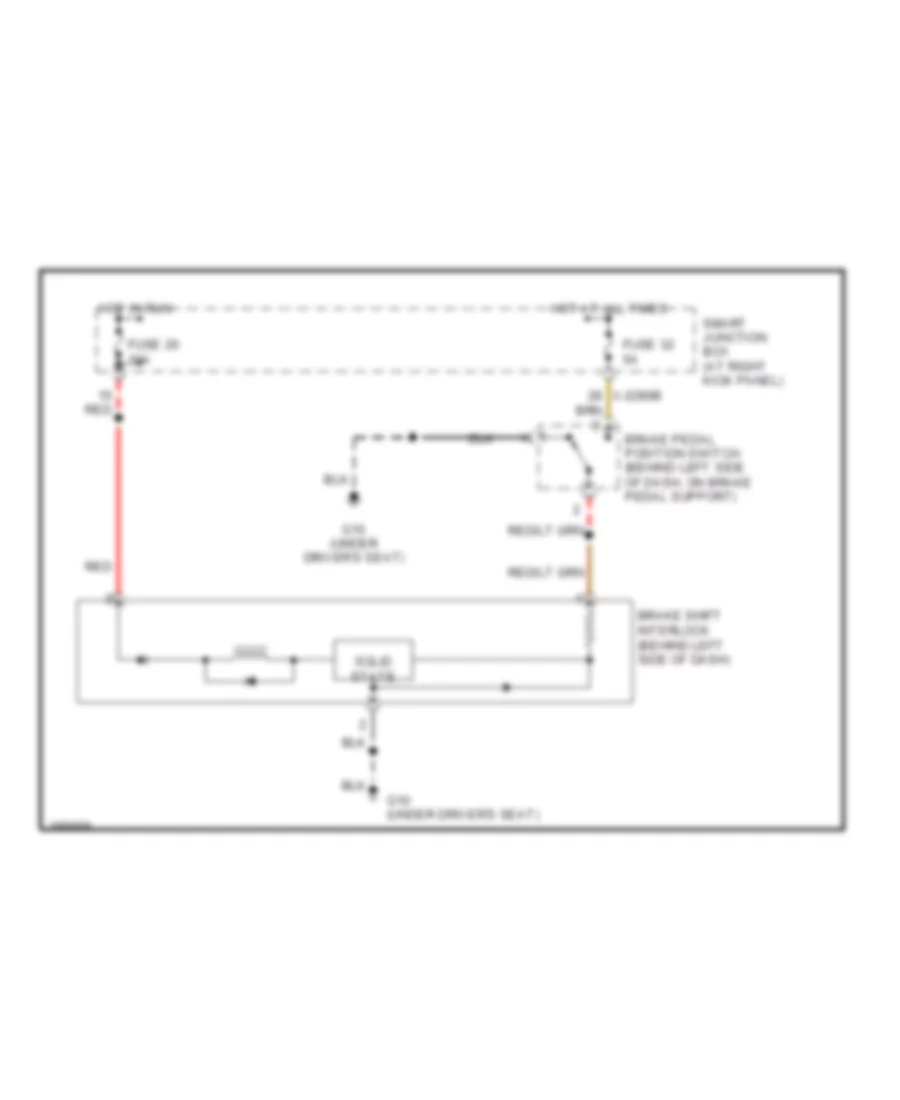 Shift Interlock Wiring Diagram for Mazda B2005 2300