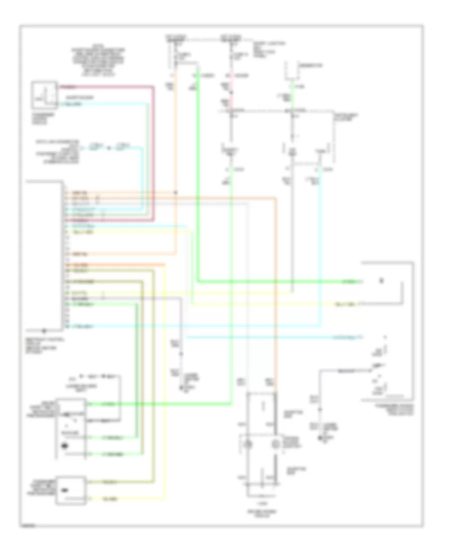 Supplemental Restraints Wiring Diagram for Mazda B2300 2005