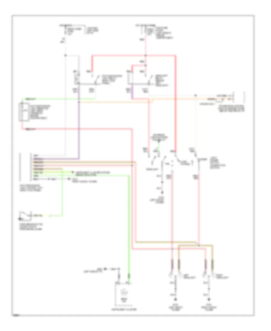 Headlight Wiring Diagram, with DRL  without Air Bag for Mazda MX-3 GS 1994