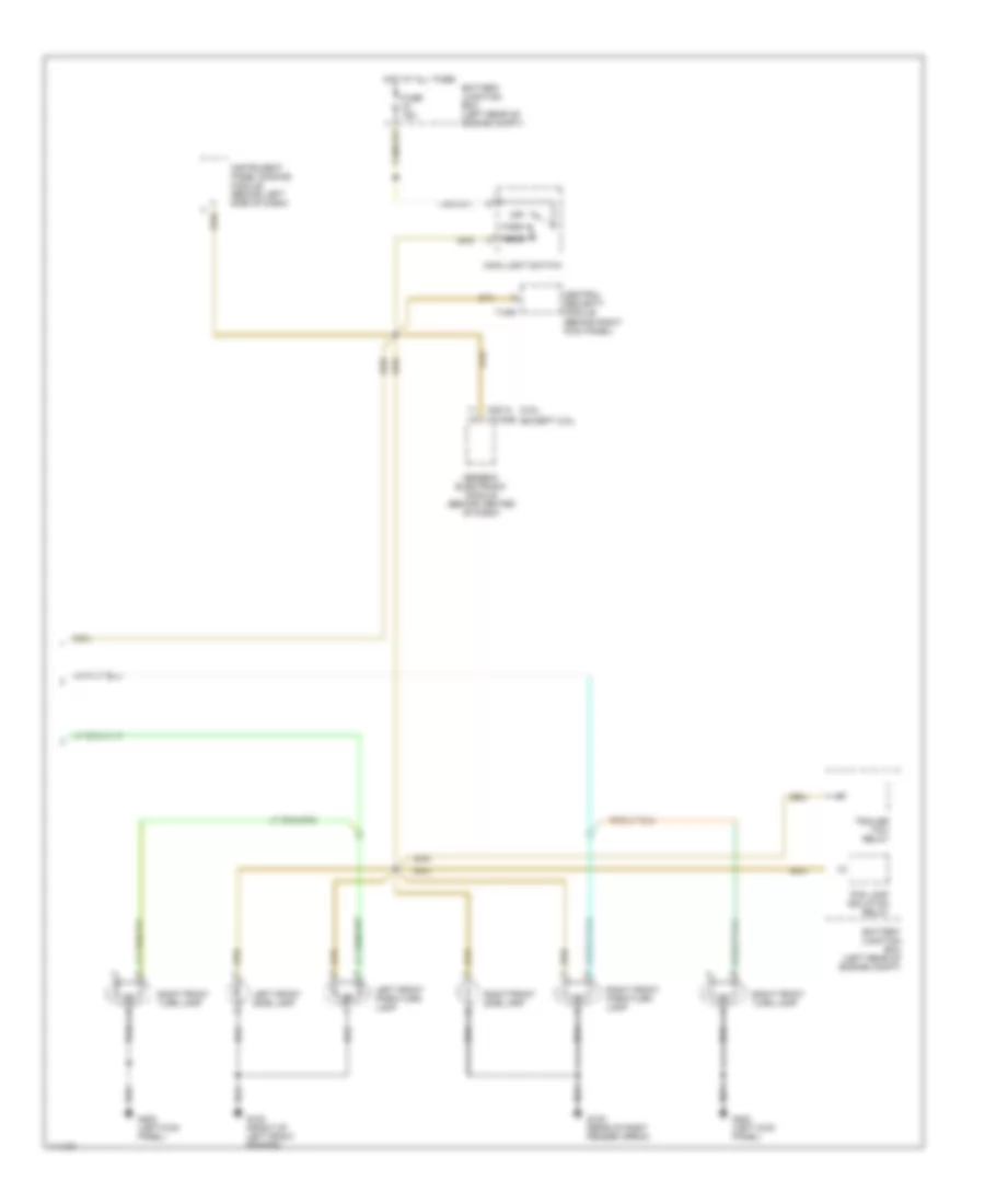 Exterior Lamps Wiring Diagram (2 of 2) for Mazda B2300 SE 2001