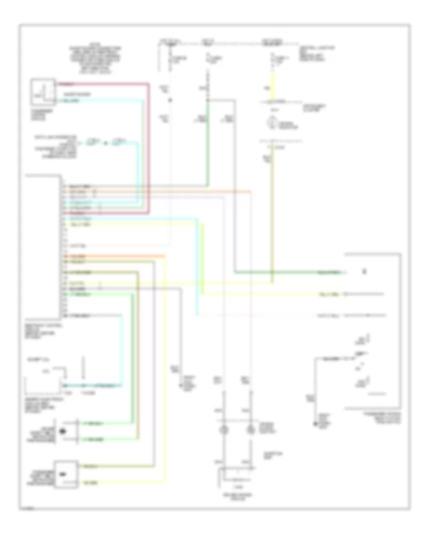 Supplemental Restraint Wiring Diagram for Mazda BSE 2001 2300