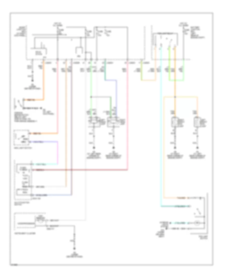 Headlights Wiring Diagram with DRL for Mazda B2005 3000