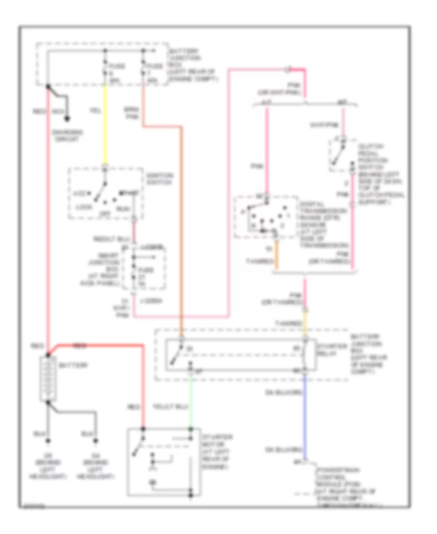Starting Wiring Diagram for Mazda B3000 2005