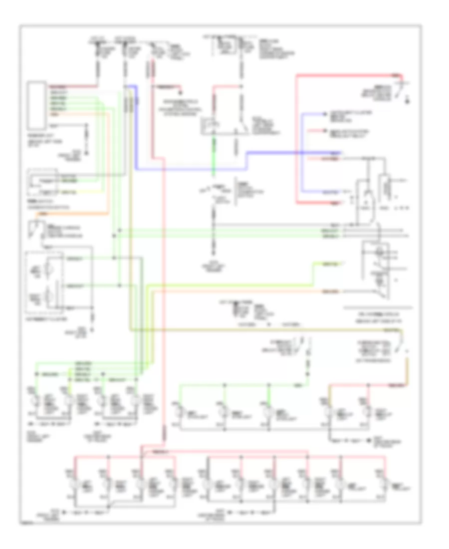 Exterior Light Wiring Diagram with DRL for Mazda MX 5 Miata 1994