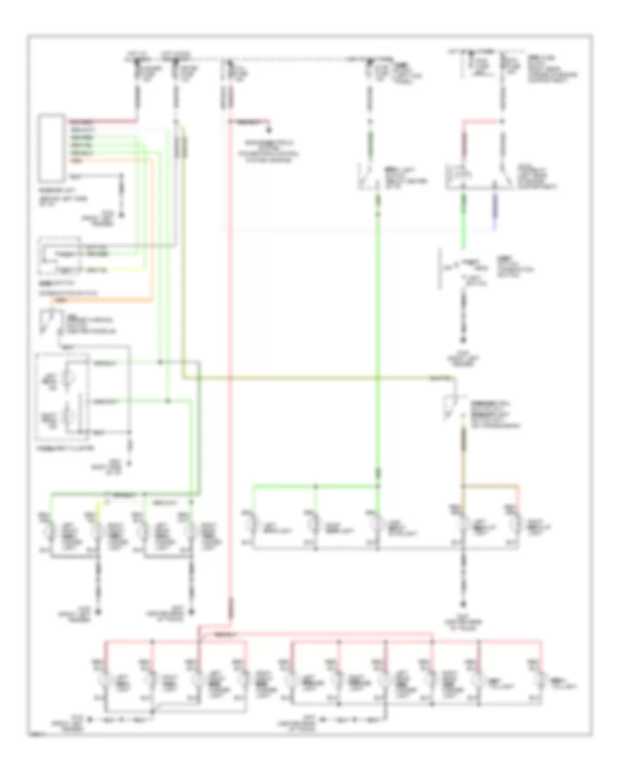 Exterior Light Wiring Diagram, without DRL for Mazda MX-5 Miata 1994