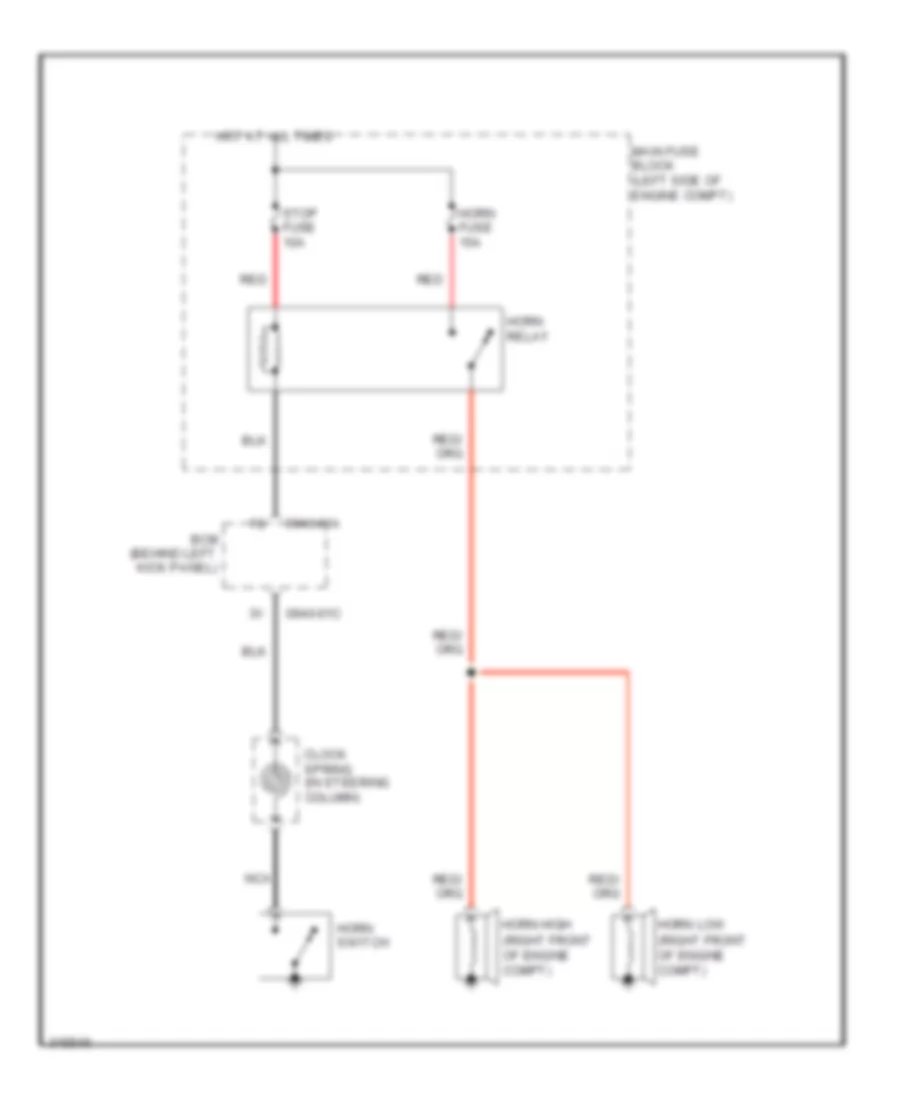 Horn Wiring Diagram for Mazda 6 i Grand Touring 2009