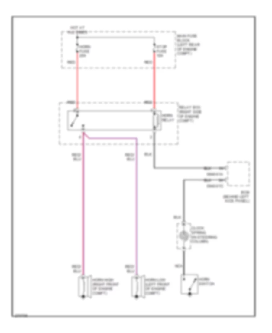Horn Wiring Diagram for Mazda CX 7 Grand Touring 2007