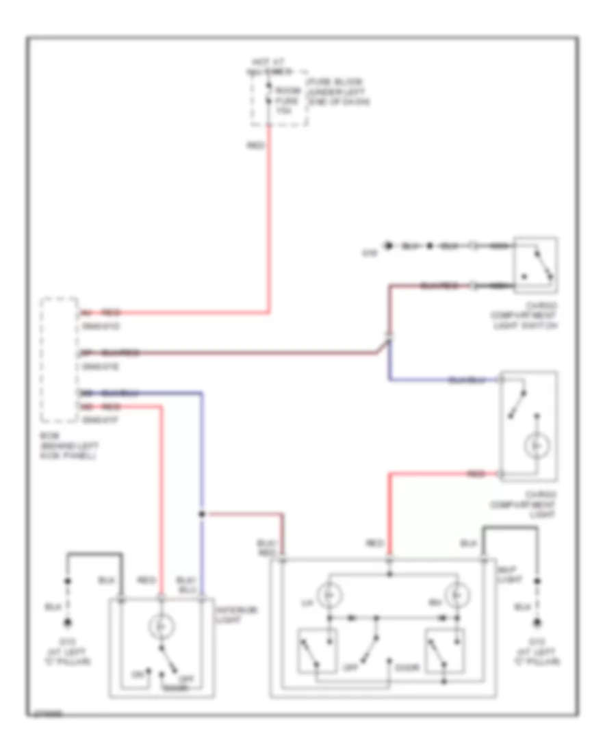 Courtesy Lamps Wiring Diagram for Mazda CX 7 Grand Touring 2007