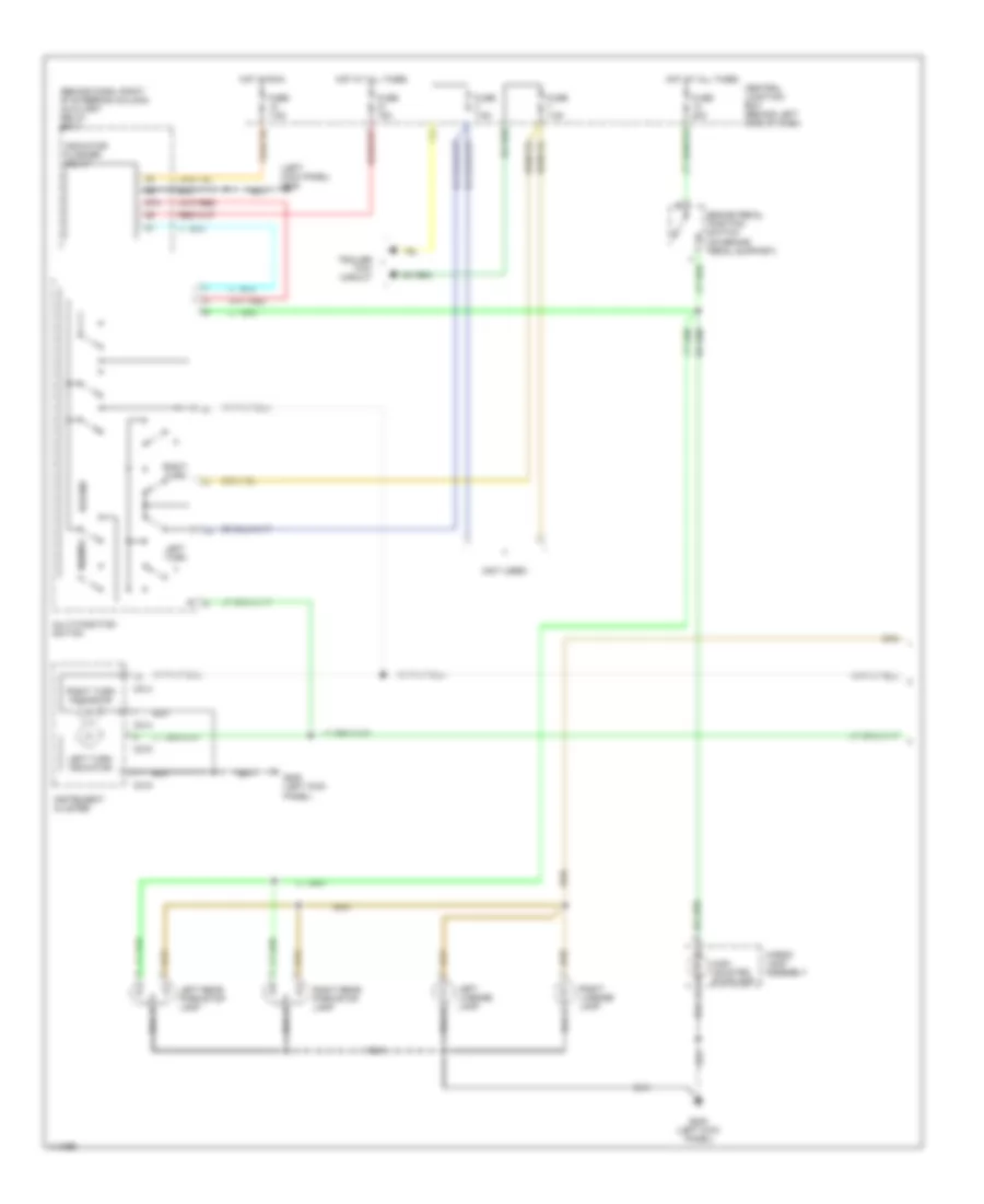 Exterior Lamps Wiring Diagram (1 of 2) for Mazda B2300 SX 2001