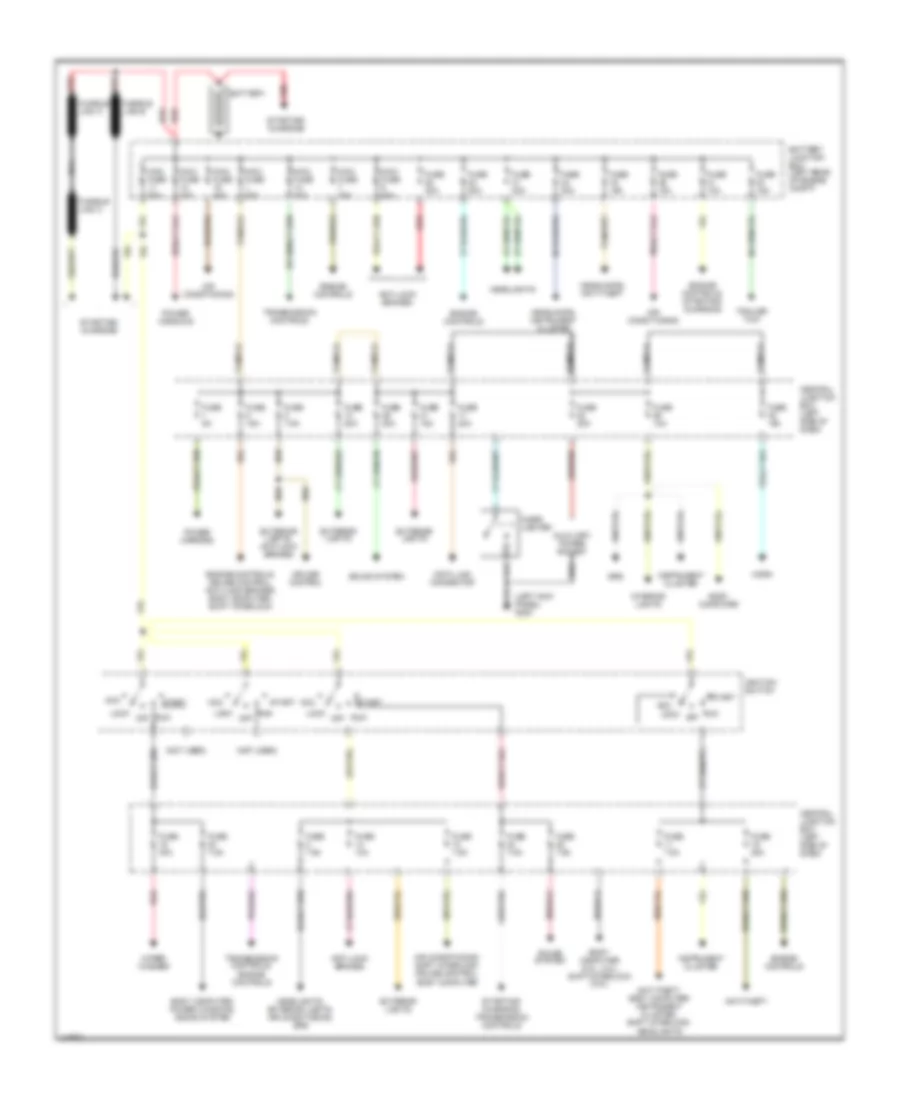 Power Distribution Wiring Diagram for Mazda B2300 SX 2001