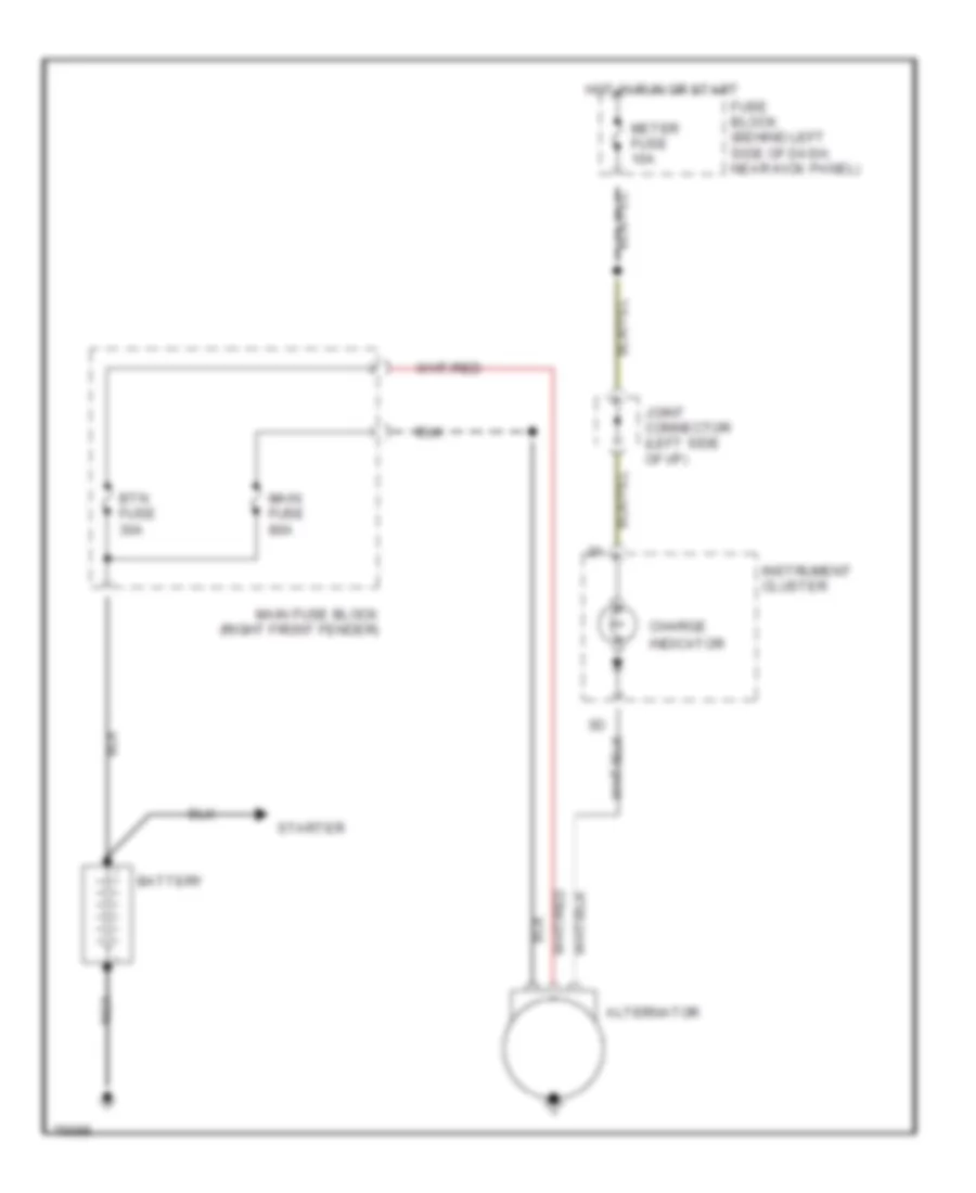 Charging Wiring Diagram for Mazda BSE 5 1990 2200