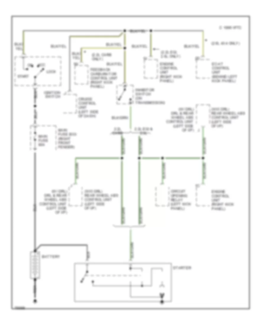Starting Wiring Diagram A T for Mazda BSE 5 1990 2200