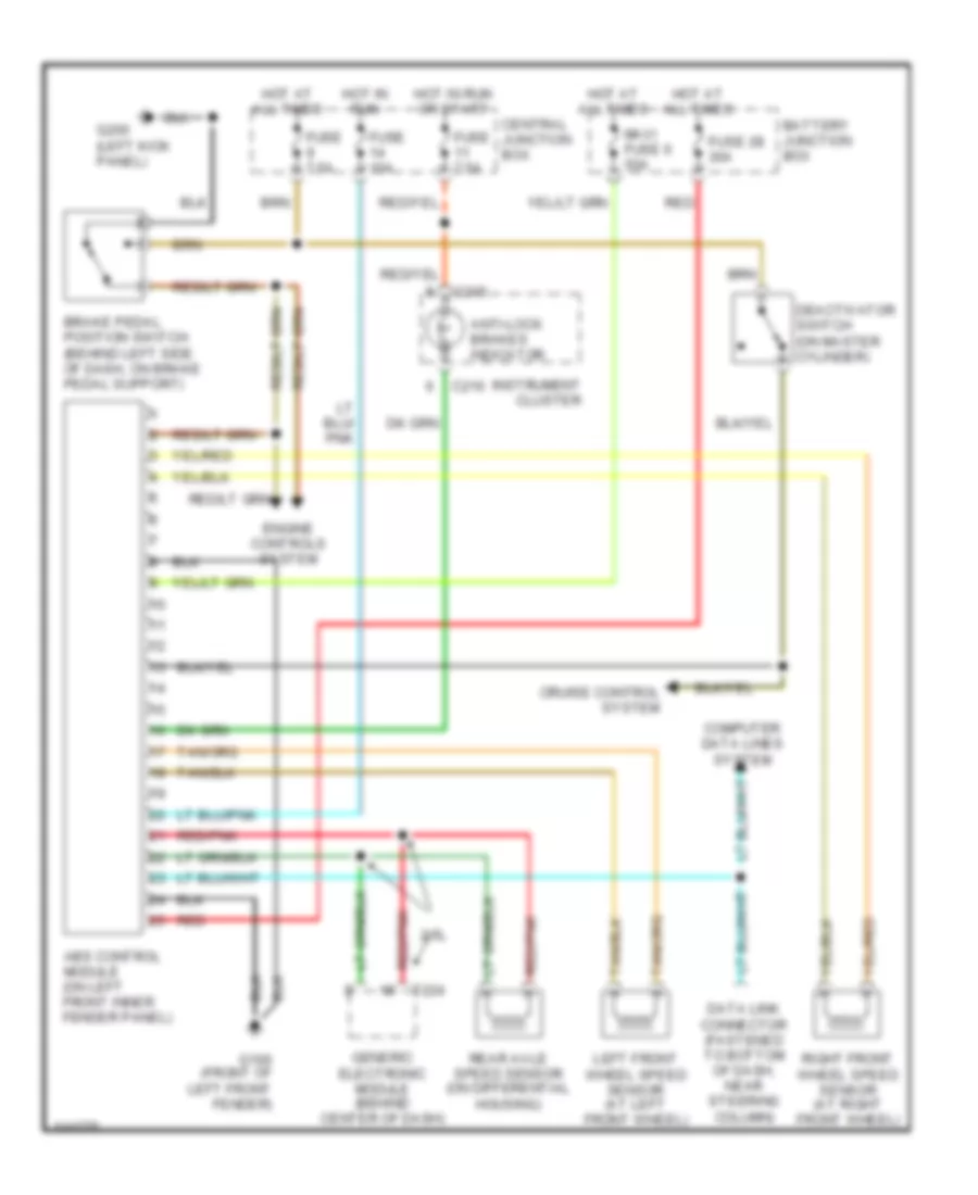 Anti-lock Brake Wiring Diagrams for Mazda B2500 SE 2001