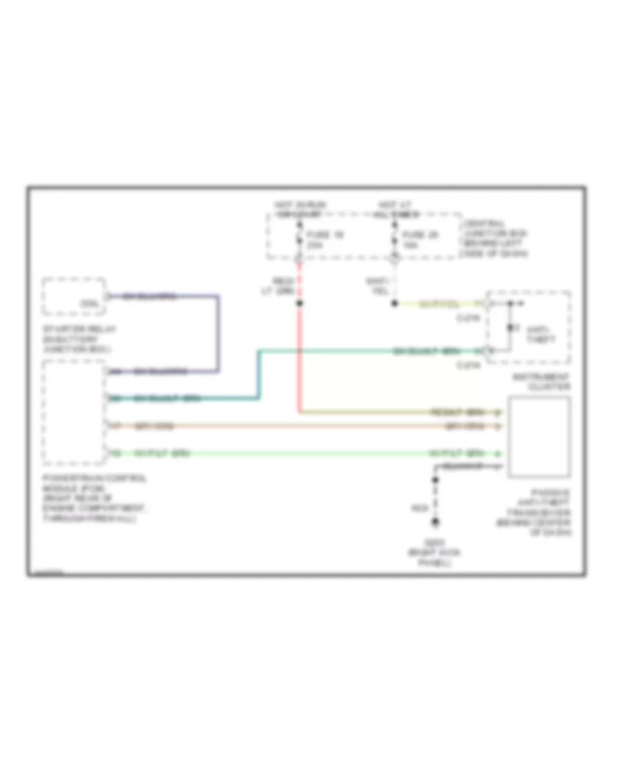 Passive Anti-theft Wiring Diagram for Mazda B2500 SE 2001