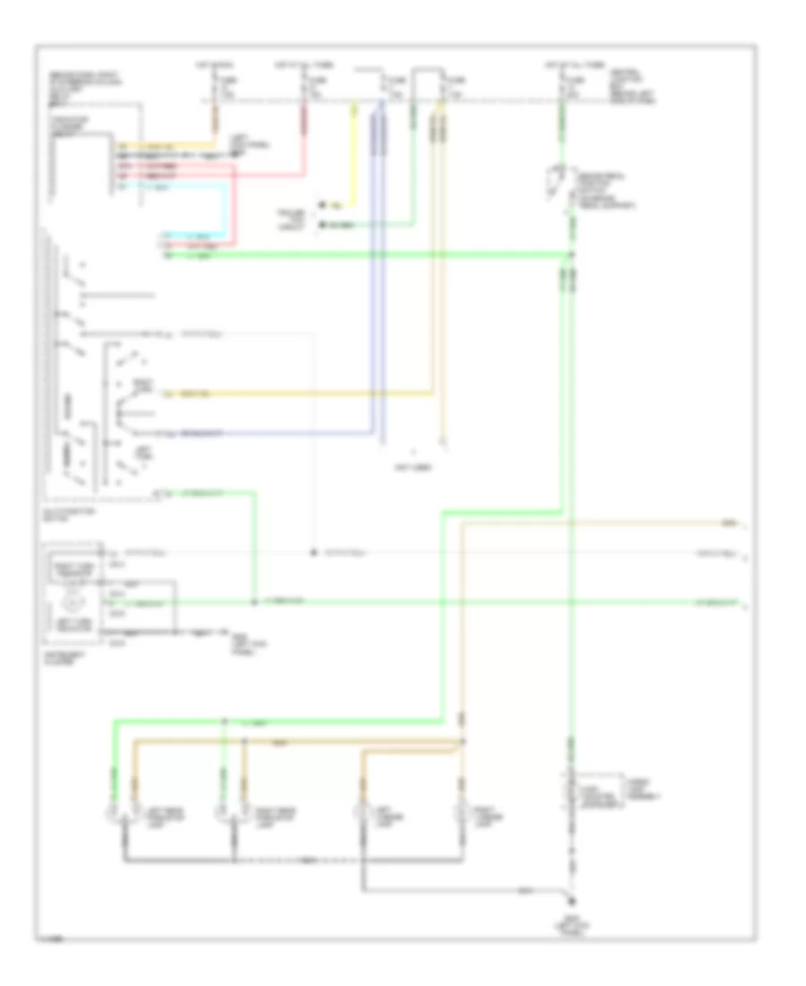 Exterior Lamps Wiring Diagram (1 of 2) for Mazda B2500 SE 2001