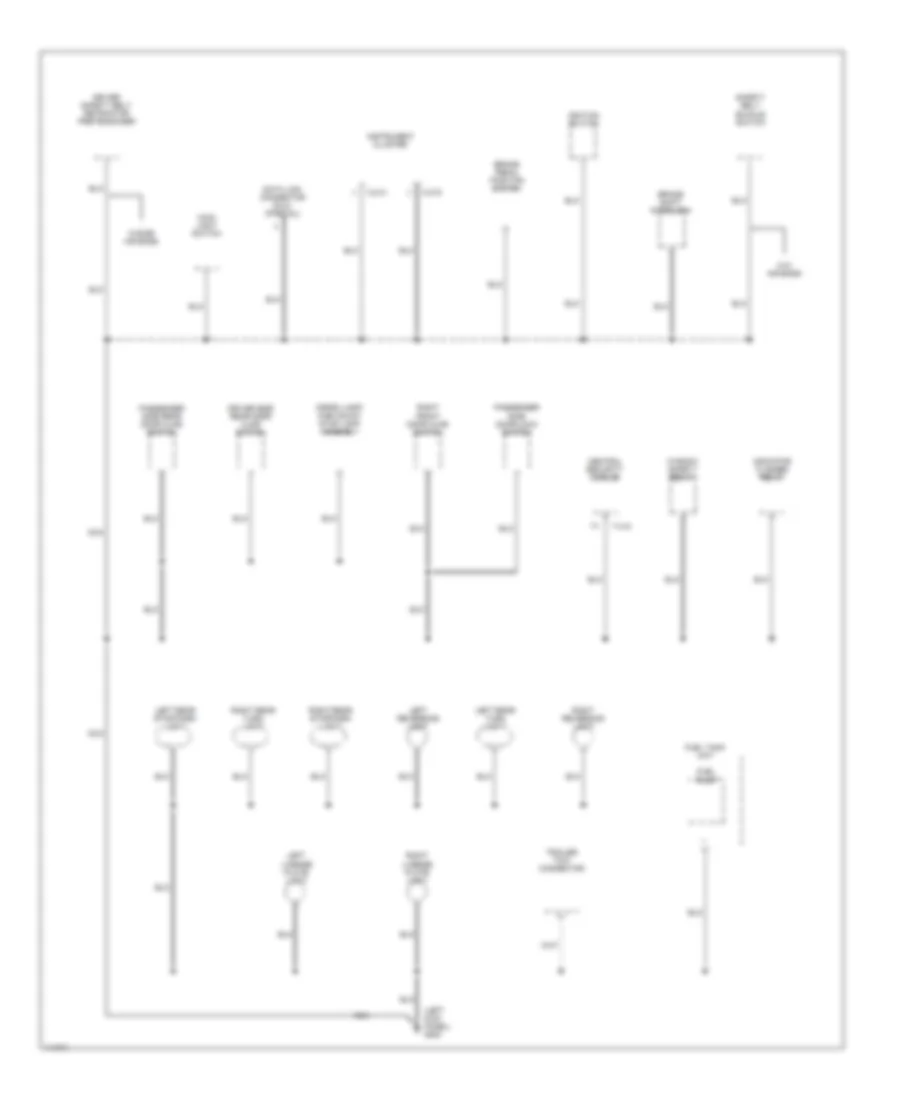 Ground Distribution Wiring Diagram (3 of 4) for Mazda B2500 SE 2001