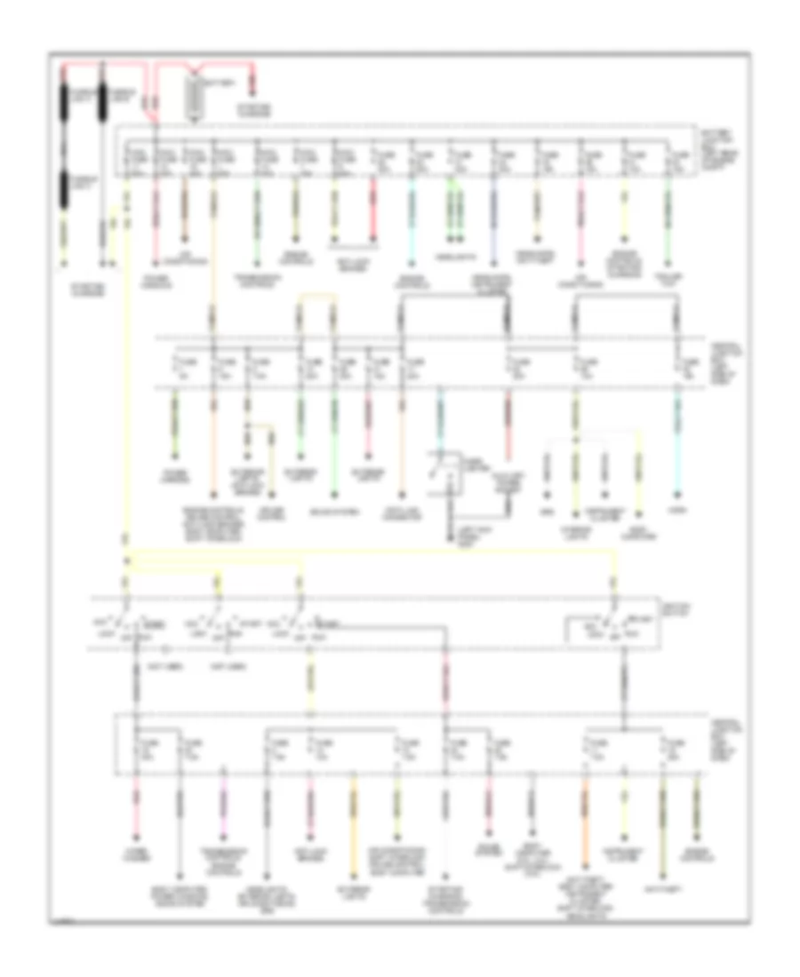 Power Distribution Wiring Diagram for Mazda B2500 SE 2001