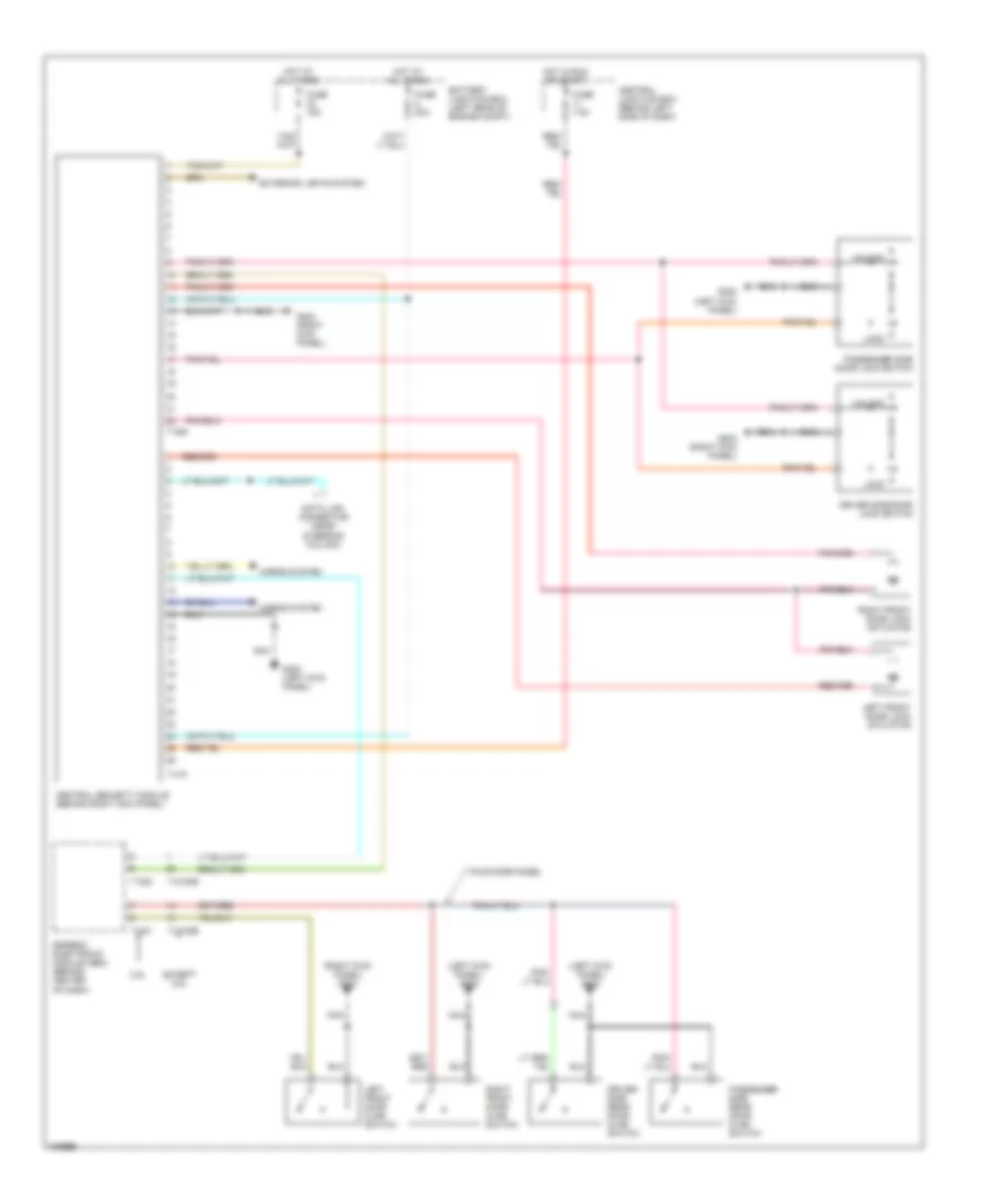 Door Lock Wiring Diagram with Anit-Theft for Mazda B2500 SE 2001