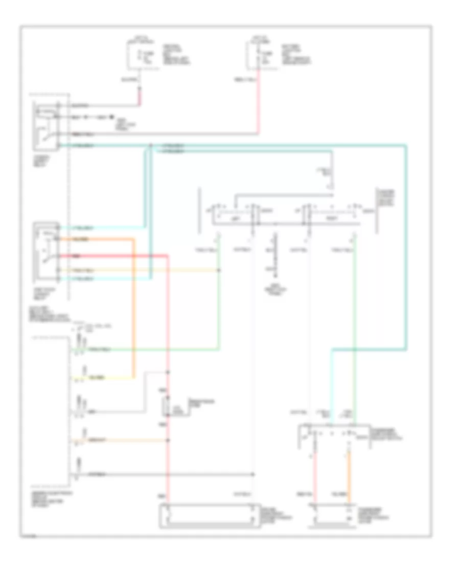 Power Window Wiring Diagram for Mazda B2500 SE 2001