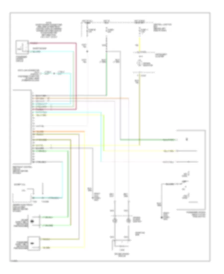Supplemental Restraint Wiring Diagram for Mazda B2500 SE 2001