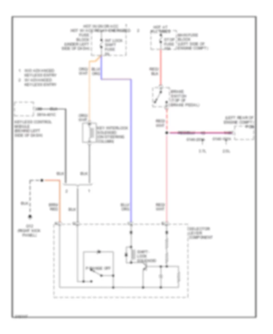 Shift Interlock Wiring Diagram for Mazda 6 i SV 2009