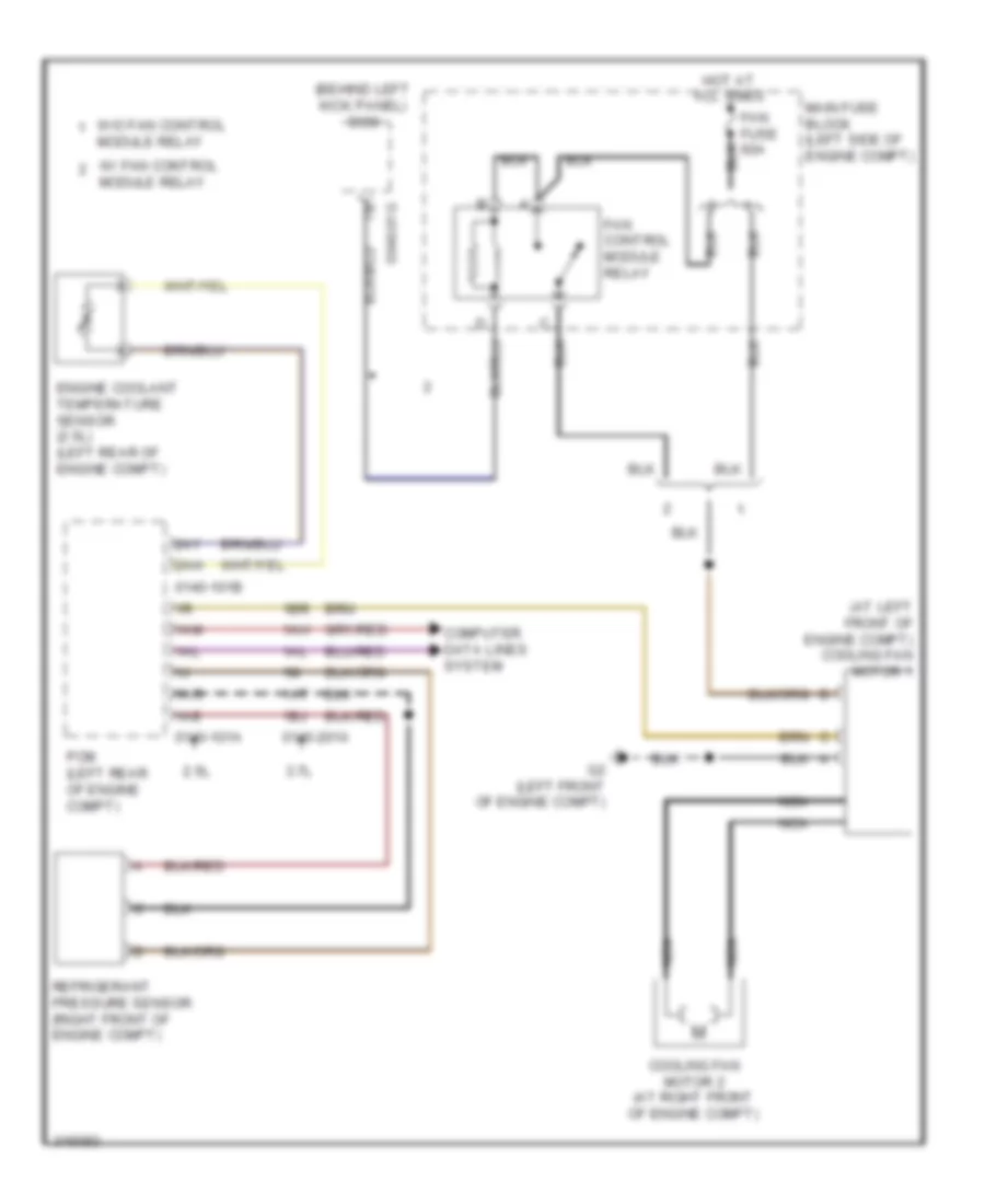Cooling Fan Wiring Diagram for Mazda 6 i Touring 2009