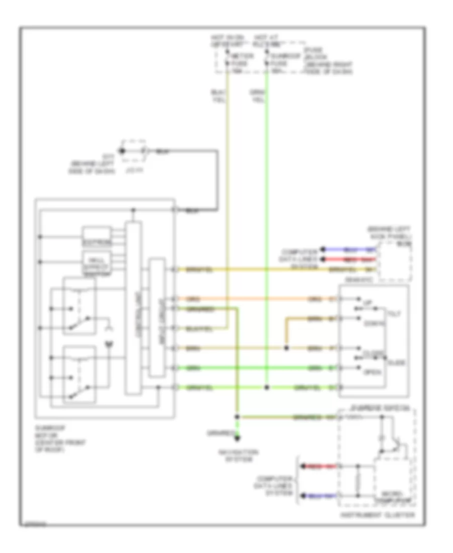 Power TopSunroof Wiring Diagram for Mazda CX-9 Grand Touring 2007