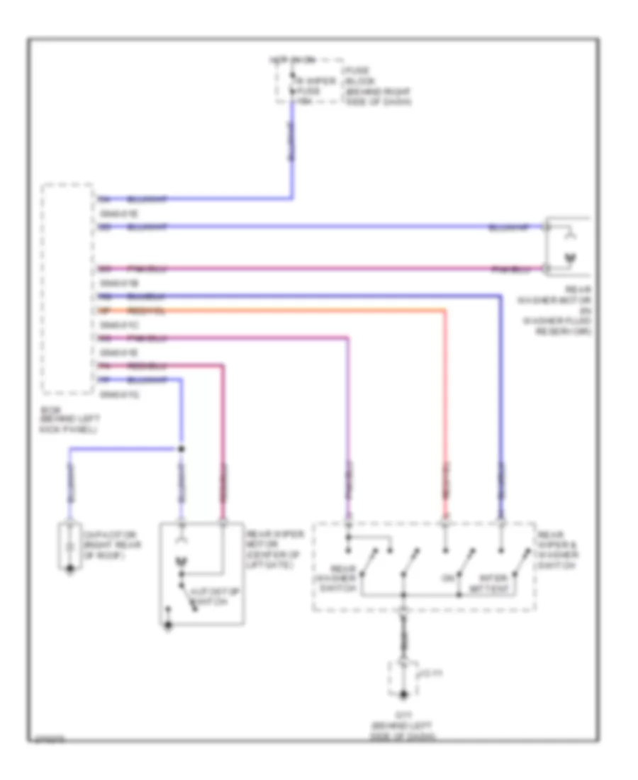 Rear WiperWasher Wiring Diagram for Mazda CX-9 Grand Touring 2007