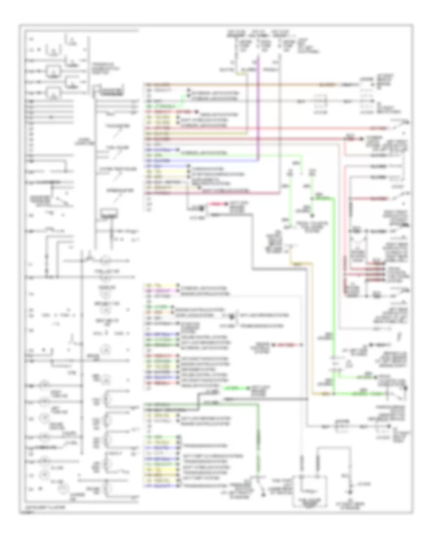 Instrument Cluster Wiring Diagram for Mazda MPV ES 2005
