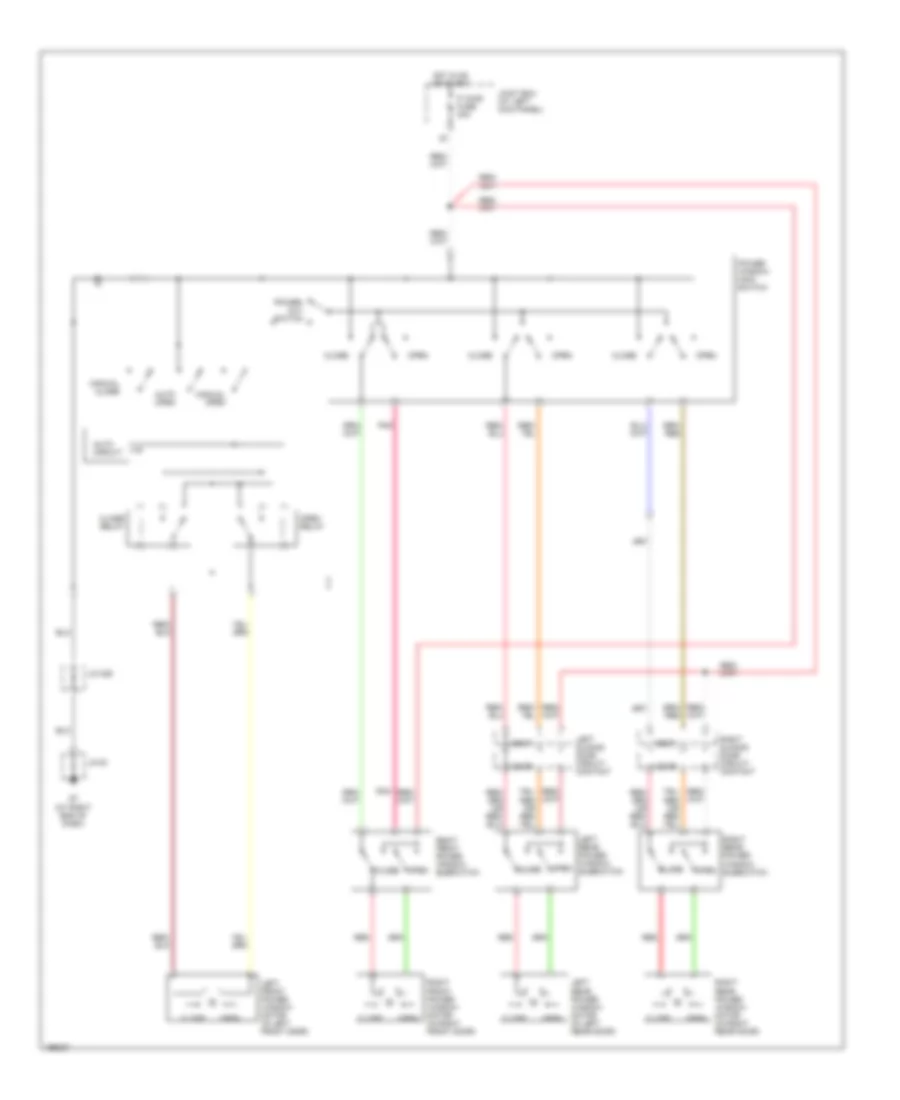 Power Windows Wiring Diagram for Mazda MPV ES 2005