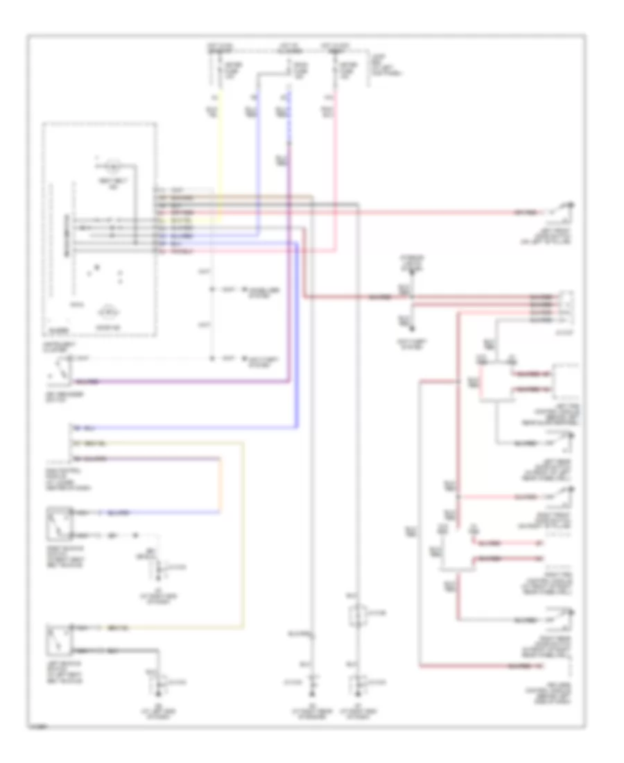 Warning Systems Wiring Diagram for Mazda MPV ES 2005