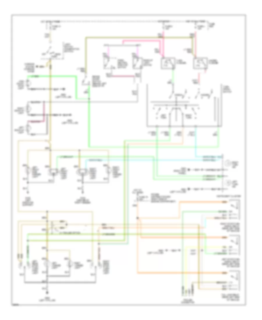 Exterior Light Wiring Diagram for Mazda Navajo LX 1994