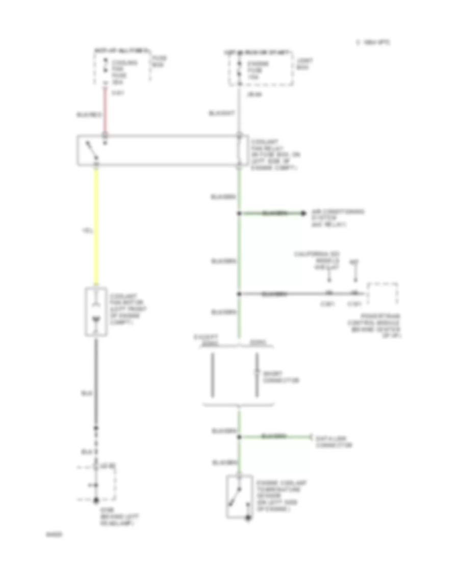 Cooling Fan Wiring Diagram, MT for Mazda Protege 1994