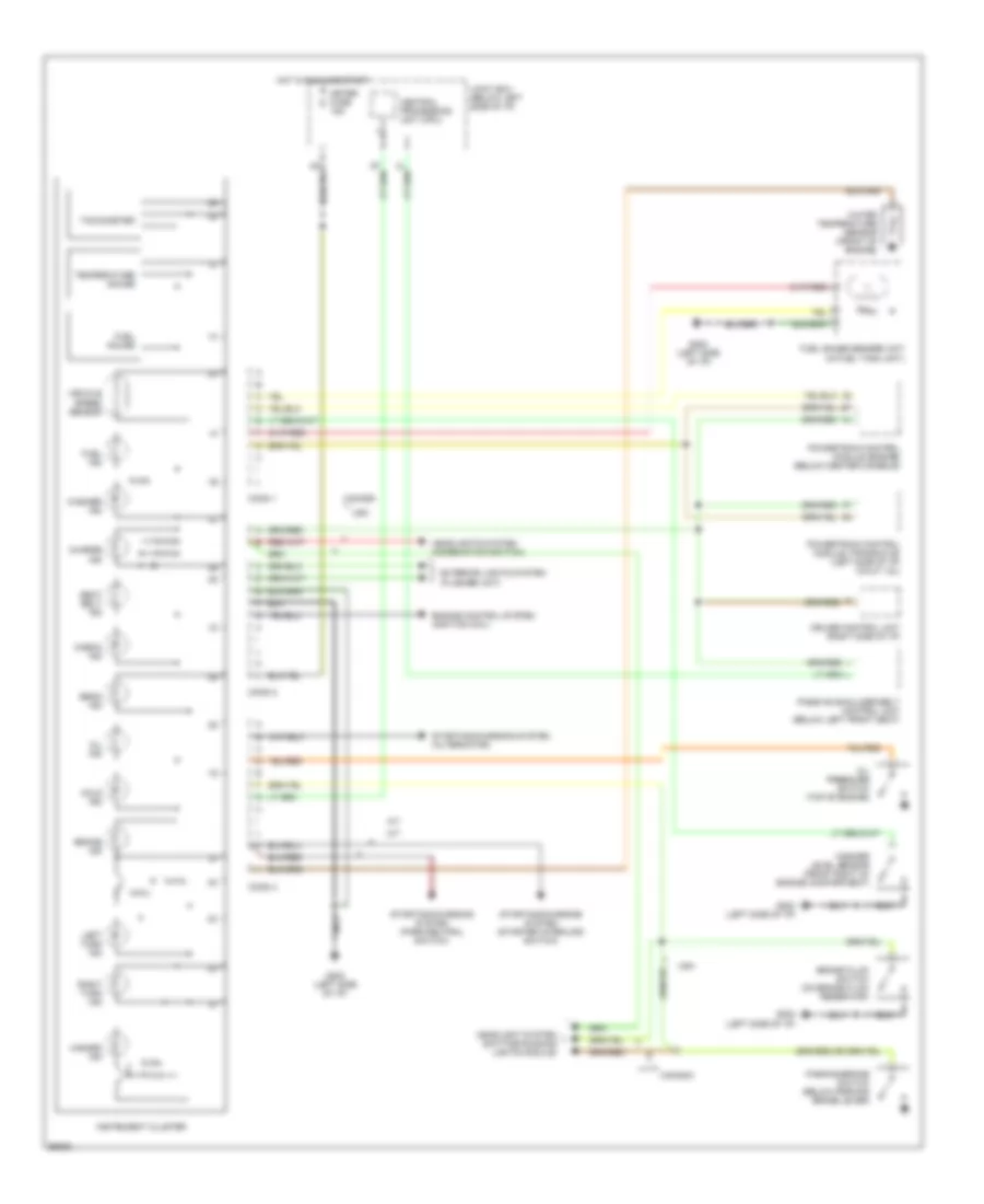 Instrument Cluster Wiring Diagram for Mazda Protege 1994