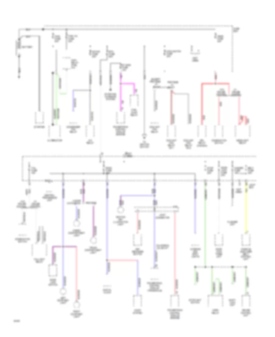 Power Distribution Wiring Diagram 1 of 2 for Mazda Protege 1994