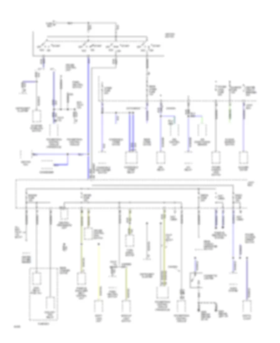 Power Distribution Wiring Diagram 2 of 2 for Mazda Protege 1994