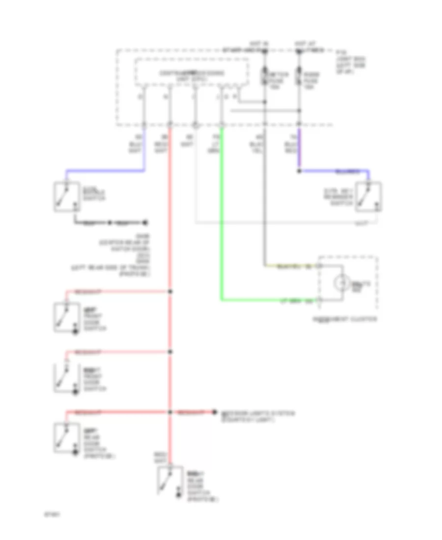 Warning System Wiring Diagrams for Mazda Protege 1994
