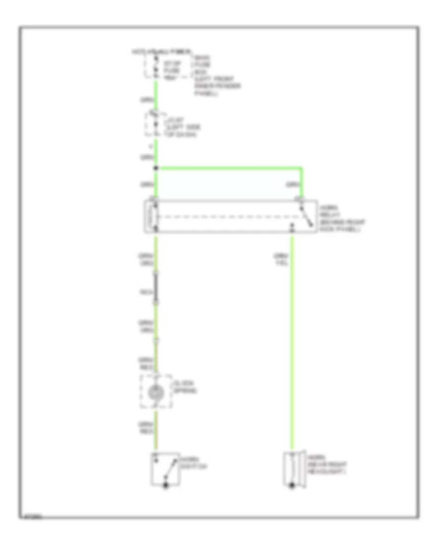 Horn Wiring Diagram for Mazda Protege LX 1997
